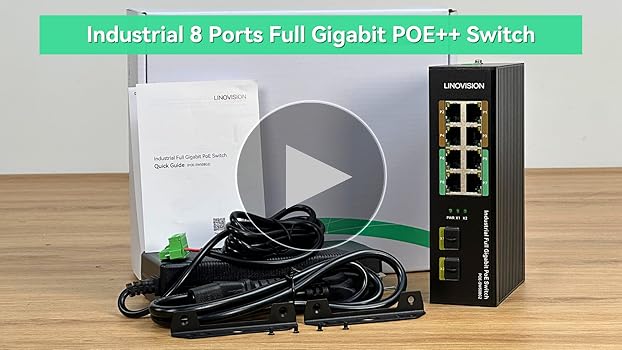 Amazon.com: LINOVISION Industrial 8-Port Full Gigabit POE++